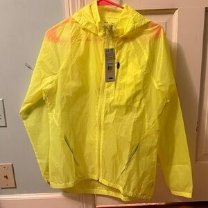 NWT Under Armour Neon Yellow Hooded Jacket size medium